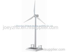 Metal Sloar Wind Turbine Model with Name Card Holder