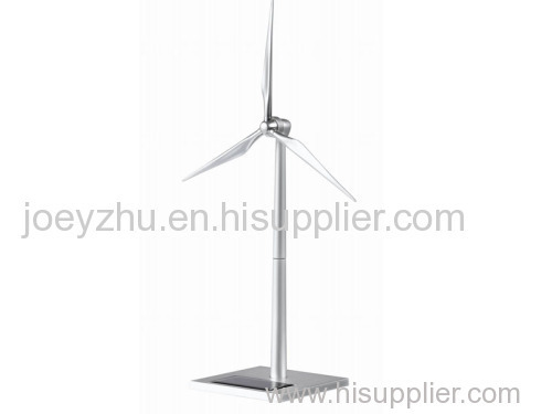Zinc alloy and ABS plastic blades Silver Solar Windmill for Corporate Gifts