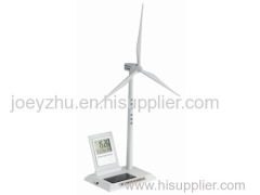 Diecast Zinc alloy & ABS Plastic Solar Windmill with Digital Calendar