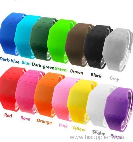 Promotional silicone LED sports watch custom led watch for gift