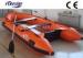 Marine Aluminum Floor Inflatable Rescue Boat Orange For 6 Person