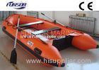 Marine Aluminum Floor Inflatable Rescue Boat Orange For 6 Person