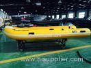 Handcrafted 6 Person 1.2mm PVC Inflatable RIB Boats Yellow CE / ISO