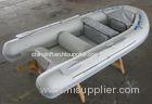 Gray / Red 5 Person Inflatable Boat Semi FRP Boats With YAMAHA Motor