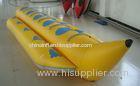 Yellow PVC Single Tube Inflatable Banana Boat For Water Sports