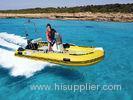 Deep V Fiberglass Rib Rigid Hull Inflatable Boat With With Console / Steering System