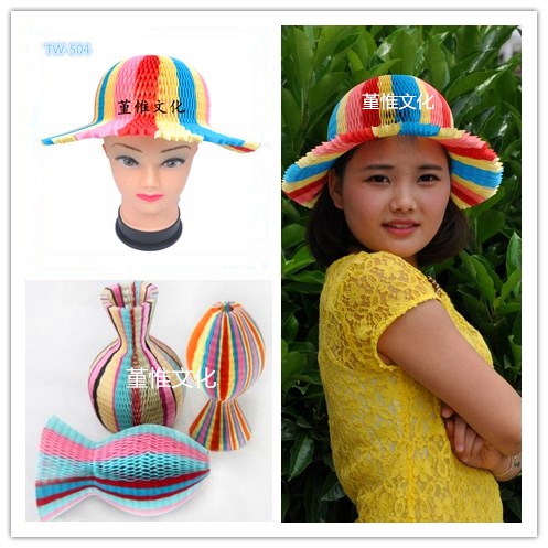 Colorful Paper Party Hat for Women and Children Fun Hat for Chistmas and Birthday Party Multi-Color
