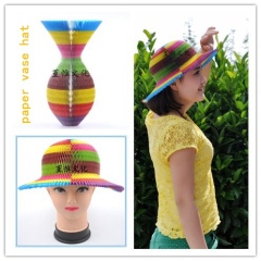 Colorful Plaid Paper Hat for Party Christmas Halloween Promotion Birthday