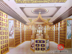 Religious supplies of columbarium in temple decoration