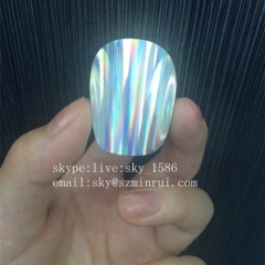 Round Plain Custom Hologram Adhesive Sticker Silver Laser Security Sticker