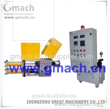 Double pillar type double working station screen changer for plastic extruder