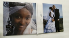 Sponge-wrapped cover hardback wedding photobook printing for art gallery