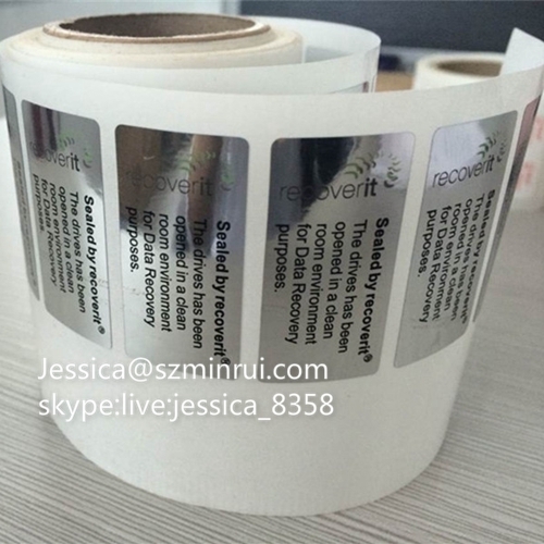 China Supplier Warranty Void Sticker Void Tamper Proof Holographic Security Label Easy Removable Equipment And Machine