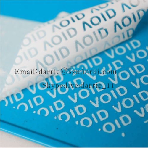Customize various colorful types of tamper evident void sticker.warranty void labels for seal property