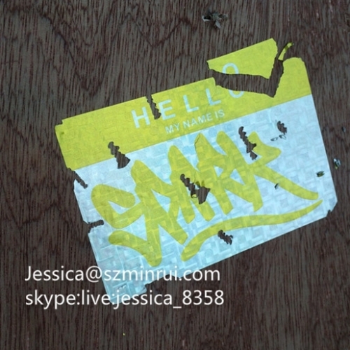 Custom Any Design Destructible Vinyl Eggshell Stickers Printing For Wall Decals Stickers Graffiti Eggshell Sticker
