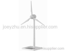 White primary color Solar Powered Small Plastic Windmill