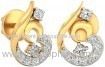 18 K Gold and Diamond Stud Earrings