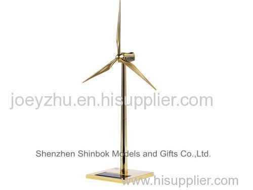 Diecast Zinc alloy and ABS plastic blades Solar Wind Generator Model