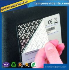 Tamper evident security VOID label with loho and your design