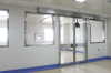 Automatic SS 304 framed tempered glass double opening door