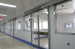 Automatic SS 304 framed tempered glass double opening door