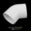 2 Inch Schedule 40 135 Degree PVC Elbow Fittings For Bathroom Bathtub