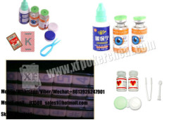 Dark Purple Invisible Ink And Glasses Level C Poker Contact Lenses