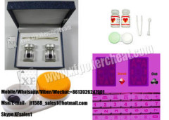 Dark Purple Invisible Ink And Glasses Level C Poker Contact Lenses