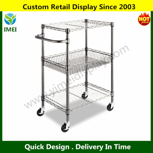 3-Tier Wire Rolling Cart