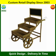 Wood Cart on Wheels