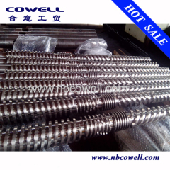 45/90 conical twin screw barrel for pipe process