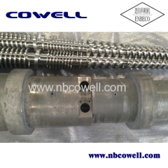 Hot sales conical twin barrel screw for LDPE processing