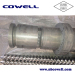Bimetallic conical screw barrel for profile extrusion