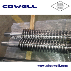 Hot sales conical twin barrel screw for PA66 processing
