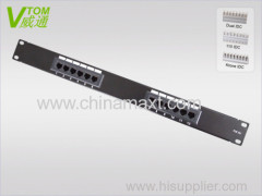 19' inch CAT5E UTP 12Port Patch Panel