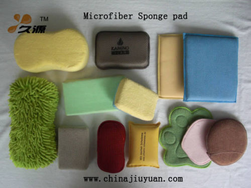 Microfiber sponge pad for car care