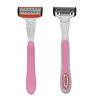 Manual No Electric Five Bladed ladies shaving razor rubber with plastic handle