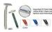Disposable rubber handle two blade razor with aloe strip razor head