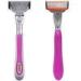 Five blades ladies shaving razor customerized design for women metal pink handle