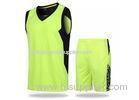 Youth Basketball Uniforms White Yellow Blank Sportswear Set OEM