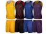 Men Reversible Blank Basketball Training Jerseys Yellow Purple Uniform