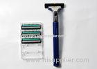 Barber Shop removable head two blade manual shaving razor with plastic handle