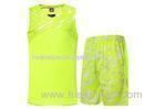 Stitching Basketball Training Shirts Plain Fluorescent Green OEM Shirt