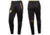 Dortmund Black Yellow Warm Up Soccer Pants 100% polyester Training Sports Trousers