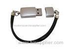 Large Capacity Flash Drive USB Promotional Leather / Metal Fashionable Silicone Slap