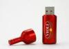 Red Wine Bottle Metal USB Flash Drive Storage For Promotion Gift