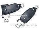 White Leather USB Flash Drive USB 2.0 With Logo Embossment Customized
