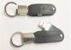 OEM Black Real Leather USB Flash Drive Keychain / Swivel Style Pen Thumb Drive