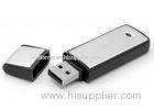 Full Capacity Plastic 2GB USB 2.0 Flash Drive With Surface Metal Sheet