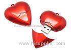 Large Capacity Plastic USB Flash Drive Free Engrave Logo Heart Shaped